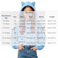thumbnail image 2 of Girls Trendy Cropped Hoodie Cute Regular Fit Casual Long Sleeve Kids Pullover Sweatshirt Blue 9-10 Years, 2 of 5