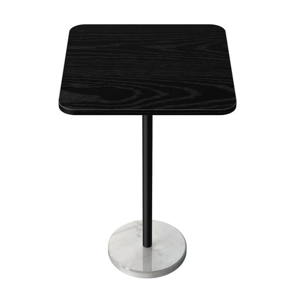 Modern Minimalist Dining Table with Artificial Marble Top Side Table Coffee Table Black Surface