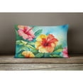 thumbnail image 3 of Carolines Treasures DAC1641PW1216 16 x 12 in. Unisex Hawaii Hawaiian Hibiscus in Watercolor Fabric Decorative Pillow, 3 of 4