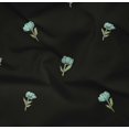 thumbnail image 4 of oneOone Cotton Poplin Twill Black Fabric Leaves & Flower Floral Dress Material Fabric Print Fabric By The Yards 56 Inches Wide, 4 of 4
