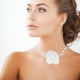 thumbnail image 3 of 1pc retro estilo collar collar collar de cadena perla neta hilado flor cadena clavícula, 3 of 6