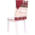 thumbnail image 1 of Fundas festivas para sillas navideñas, mejore su experiencia gastronómica con el diseño de reno, muñeco de nieve y Papá Noel, franela de alta calidad para decoraciones de cocina del hogar,, 1 of 6