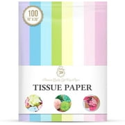 Pastel Rainbow Tissue Paper for Gift Wrapping, Packaging, Floral, Birthday, Christmas, Halloween, DIY Crafts and More 15" X 20" 100 Sheets