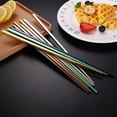 thumbnail image 5 of Walbest 1 Pair High Quality Stainless Steel Anti-scalding Chopsticks, Dishwasher Safe Metal Chopsticks - Easy to Use - Square Lightweight Chop Sticks, 5 of 7
