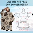 thumbnail image 4 of Oversized Wearable Blanket Hoodie,Paw Print Sherpa Blanket Hoodie with Super Pockets,Super Warm Fuzzy Pullover for Women & Men, 4 of 6