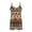 African Elephant Tribal, variant on Womens Summer Casual Sleeveless Romper Soft Loose Shorts Jumpsuit, Lightweight Beach Vacation Outfits 2026 with Front Pockets, Abstract Floral Leopard Print, Size L