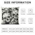 thumbnail image 5 of FUMJ Throw Pillow Covers Skull Halloween , Soft Square Home Decorative Couch Pillow Covers，Pillow Case for Sofa Bedroom Car Couch, 5 of 5