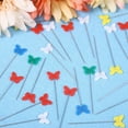 thumbnail image 6 of 200 Pcs Quilting Pins Butterfly Shaped End Flat Head Sewing Pins Mixed Color Set, 6 of 8