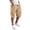 Khaki, variant on longantii Mens Cargo Shorts Straight-Leg Knee Length Pants Classic Fit Solid Color Trousers Going Out Multi-Pocket Outfits with Drawsrting White XL