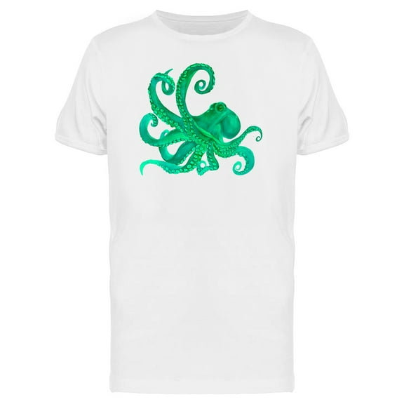 Watercolor Octopus Sea Poulpe T-Shirt Men -Image by Shutterstock, Male Small