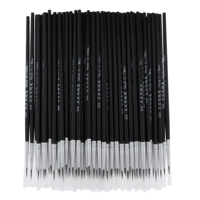100 Pieces Brushes Paint Brush Set Round Tip Nylon Acrylic Paint Hairbrushes - 0.9x0.2cm