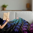 thumbnail image 3 of Trippy Soft Flannel Fleece Throw Blanket, Vivid Color Petals Arranged in Vortex Abstract Swirling Image Mindbending Shape, Cozy Plush for Indoor and Outdoor Use, 70" x 90", Multicolor, by Ambesonne, 3 of 5