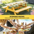 thumbnail image 6 of Sunflowers Table Cloths for 3 Foot Rectangle Tables, Floral Green Leaves Bees Watercolor Patio Waterproof Elastic Fitted Tablecloths, Washable Rectangular Table Cover for Camping, 6 of 8