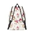 thumbnail image 2 of Naloa Floral Mushroom Canvas Backpack for Men Women Rucksack Casual Travel Daypack College Tote Satchel Bookbag for Teens-Small, 2 of 7