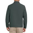 thumbnail image 3 of Chaqueta de negocios INSPIRE CHIC para hombre, con forro, cuello alto, cierre completo, chaqueta formal de golf, color verde oscuro, 3 of 6