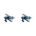 thumbnail image 4 of Bewildely Decoración de avión de Metal, miniatura única de pisos para oficina o , barras modelo de hierro, azul azul 2Conjunto, 4 of 6