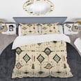 thumbnail image 2 of Designart "Nomadic Tribal Essence I" Beige Geometric Bedding Covert Set - Modern & Contemporary Bed Set With 2 Shams, 2 of 5