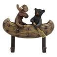 thumbnail image 5 of Ebros Forest Creek Buddies Rustic Black Bear and Elk Moose On Canoe Wall Hooks, 5 of 5