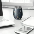 thumbnail image 3 of Floral 12oz Stainless Steel Insulated Wine Tumbler with Lid and Straw – Double Wall Vacuum Mug for Hot & Cold Drinks, 304 Steel Interior, Sweat-Free Design,Thanksgiving,Christmas, Spring,Flower, 3 of 5