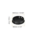 thumbnail image 2 of Uxcell 16Pack 1-61/64" Plastic Hole Plugs Panel Flush Type Knockout Locking Plugs, Black, 2 of 5