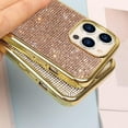 thumbnail image 4 of Compatible with Cute iPhone 13 Pro Bling Diamond Case Glitter for Women 3D Rhinestone Crystal Shiny Sparkly Protective Cover with Electroplate Plating Bumper Luxury Fashion Case Rose Gold, 4 of 14