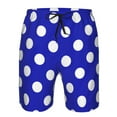 thumbnail image 3 of Logiee Blue And White Polka Dot Print Mens Swim Trunks Quick Dry Board Shorts,Breathable Hawaii Beach Shorts Swimwear Bathing Suits-Medium, 3 of 6