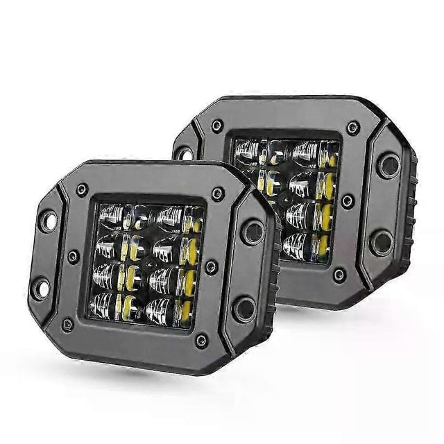 2X 5 Flush Mount Work Off Road 12V 24V 40W Spot Beam LED Pods Light Bar For Car Truck Atv Jeep Headlight