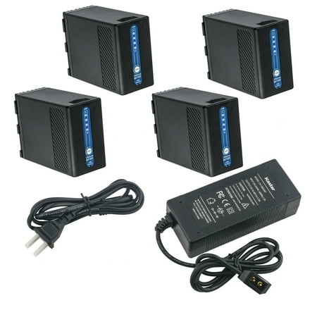 Kastar 4-Pack BP-A68 Battery and D-Tap Fast Charger Compatible with Canon EOS C220B PL Mount 4K UHD Digital Cinema Camera EOS C300 MarkII PL Cinema EOS Camera EOS C300 Mark III Digital Cinema Camera