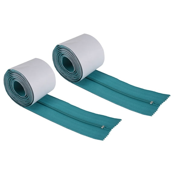 2-Pack Peel Stick Zipper Doors,7 inch x 3 inch Double-Sided Self-Adhesive Zippers for Dust Barriers B