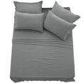 thumbnail image 1 of Juego de sábanas LDC LUX DECOR COLLECTION, tamaño completo, gris oscuro, 1 of 7