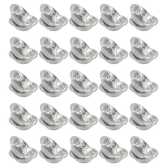 Raindrops FRCOLOR 300pcs Egg Tart Tinfoil Molds for Baking Round Tray Mini Tart Trays