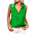 thumbnail image 1 of lSLJS Women's Womens T-Shirt Sans Manches Imprimé V-neck Décontracté Uni Tank Blouse Tops, Tank Tops, 1 of 4