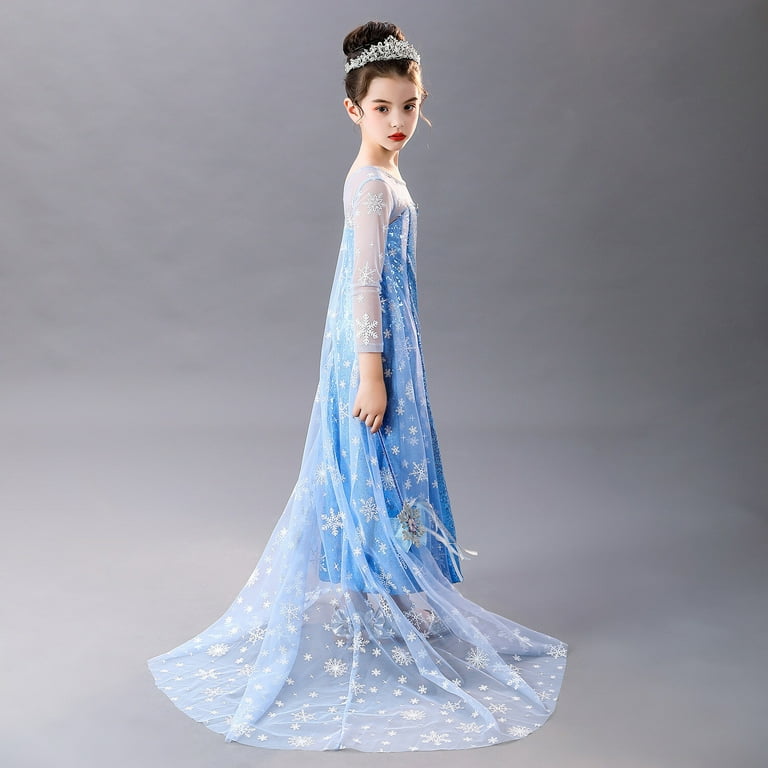 knee length dresses for ladies Elsa Coronation Gown Size 3-5 - Luxury Dress & Detachable Cape main image 0