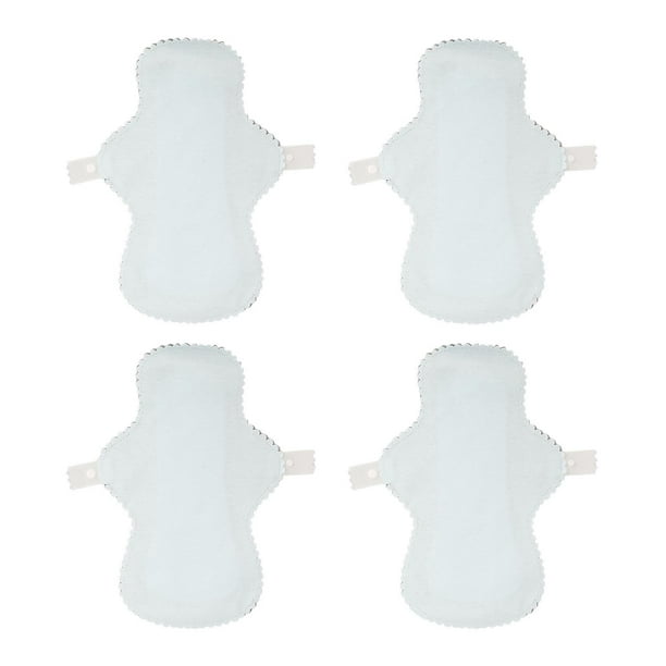 Pack of 4 washable and reusable sanitary napkins, no leakage, regular absorbency and breathable, for women, size L: 25 x 16.5 cm.