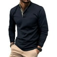 thumbnail image 1 of Fashnice Chemise Homme Manches Longues Col Polo Coupe Régulière T-Shirts de Travail Vert Caché 2TG, 1 of 2