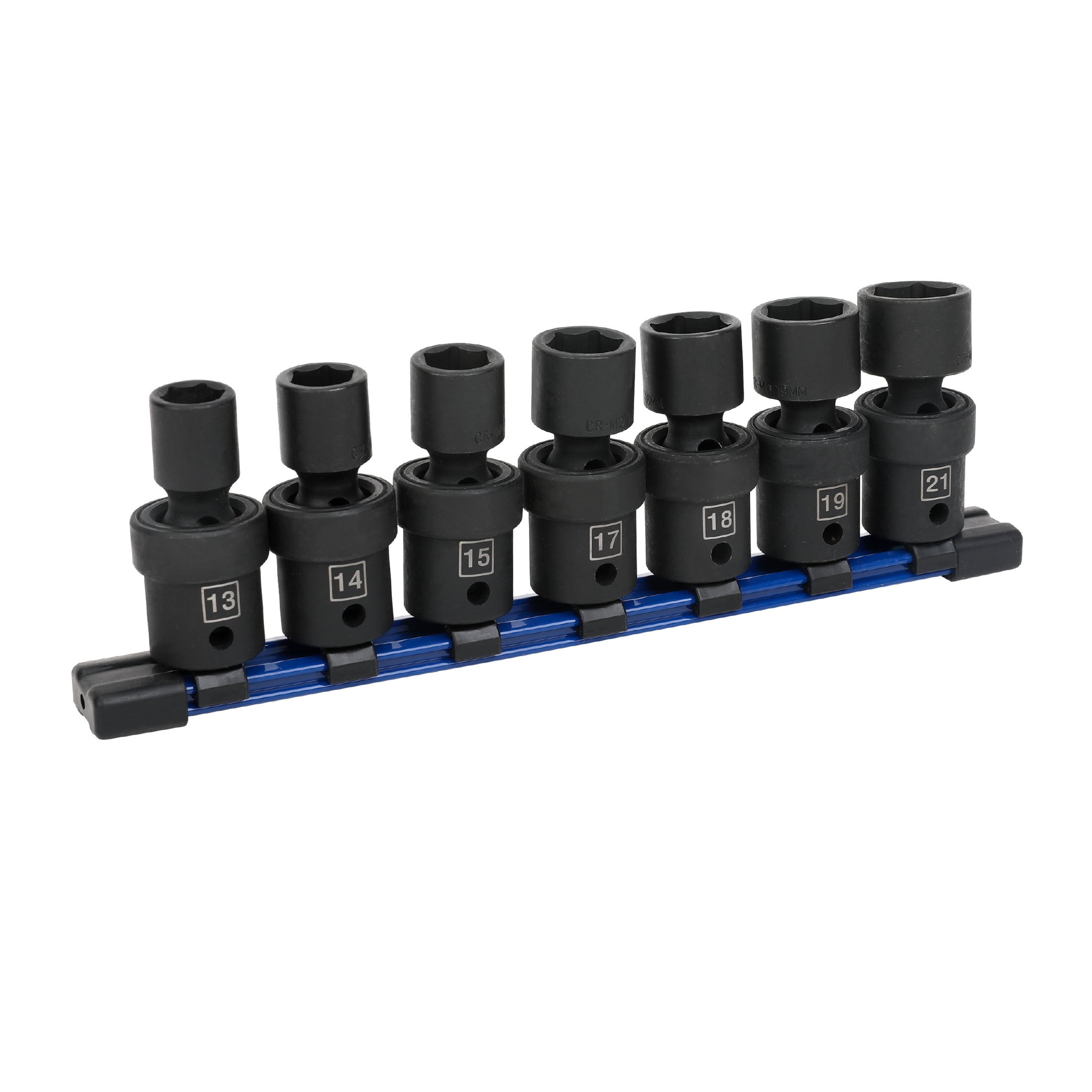 Hyper Tough 7-Piece 1/2" Drive Swivel Impact Socket Set, MM