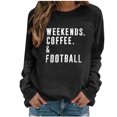 thumbnail image 2 of Maplenight Game Day Sweatshirt Football Shirts for Women Weekends Coffee and Football Sweatshirt Women Football Mom Crewneck Pullover, 2 of 4