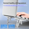 thumbnail image 3 of Mini Portable Laptop Stand Foldable Laptop Riser with 2 Adjustable Angles for Laptops/Mobile Phones/Tablets B, 3 of 6