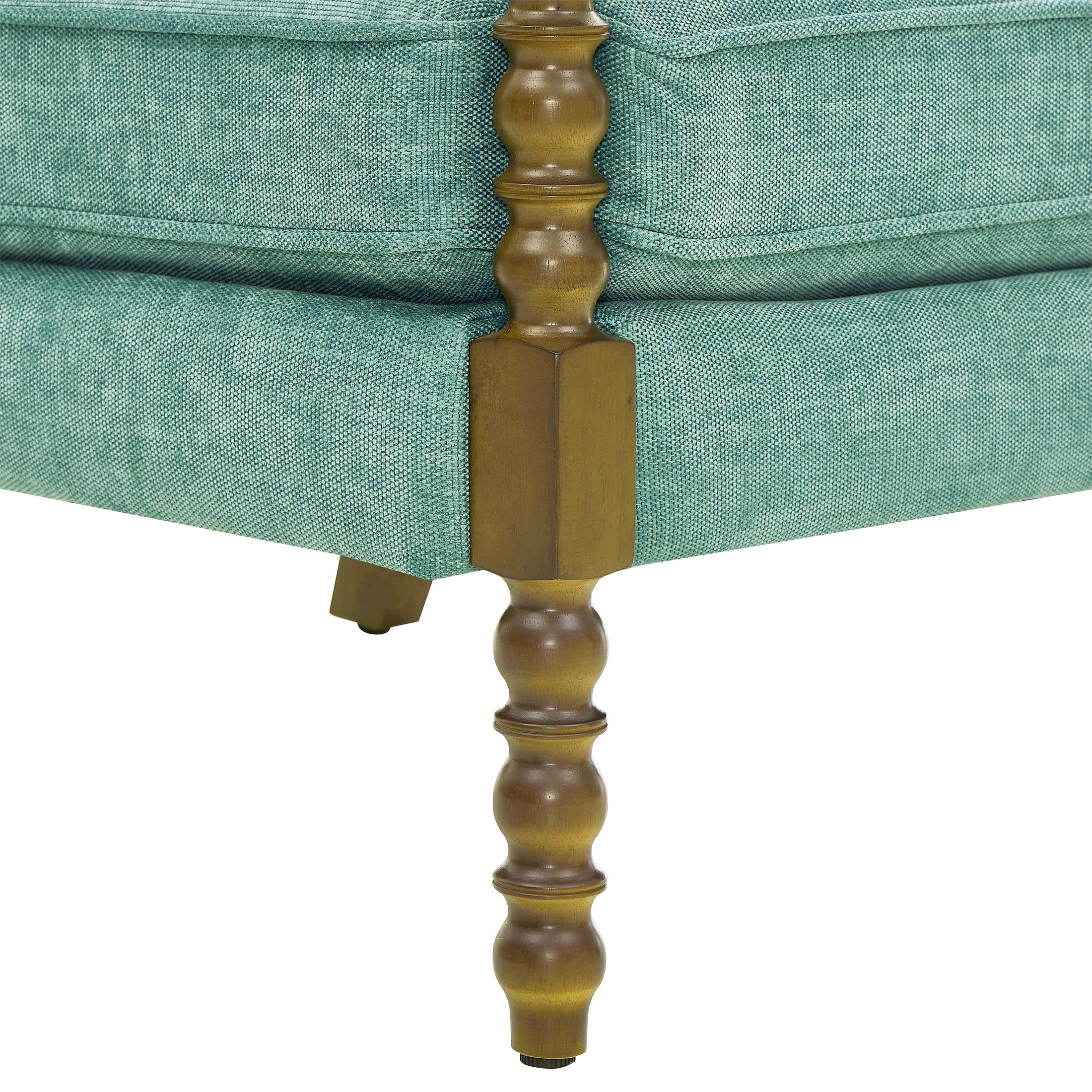 Pioneer Woman Harper Spindle Accent Chair, Jade Fabric Upholstery