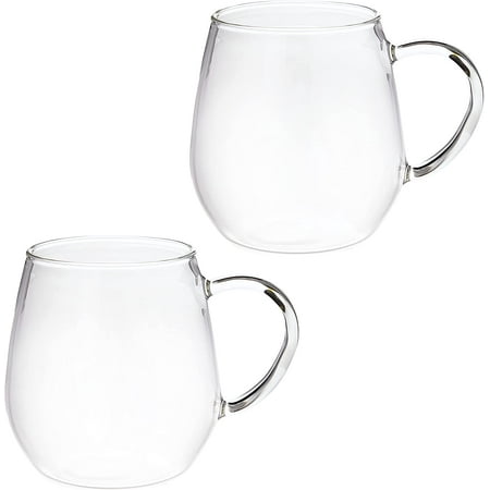 

Hario Round Glass Mug Set 360ml (12.17 fl. oz.) Clear 2pcs