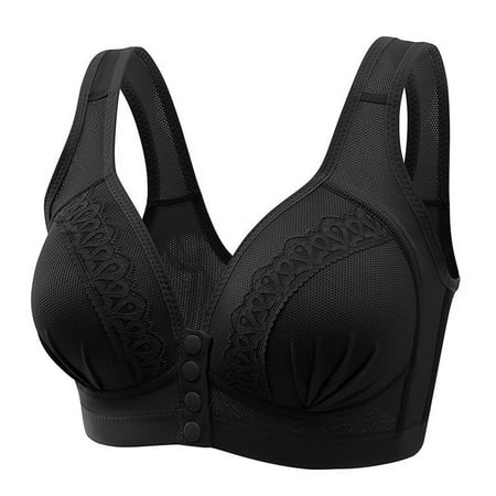 

BIZIZA Women BraComfort Bras Breathable Seamless Push Up Everyday Womens Bralette Black 38
