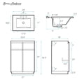 thumbnail image 2 of St. Tropez 24" Freestanding Bathroom Vanity in Brown Oak with Black 3-Hole Centerset Sink Top, 2 of 7
