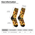 thumbnail image 2 of KLL Yellow Black Plaid Sunflower Print Cool Socks Men's Women's Crew Socks Funny Crazy Novelty Stockings, 2 of 6