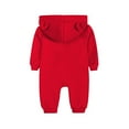 thumbnail image 5 of Gpaecead Toddler Kids Boys And Girls Snowsuit Fleece Lined Onesie Outfits Solid Color Cute Long Sleeve Hooded Romper Jumpsuits Red, 5 of 8