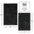 thumbnail image 3 of Juego de alfombras de baño de felpilla Hearth & Harbor, color negro, 3 of 8