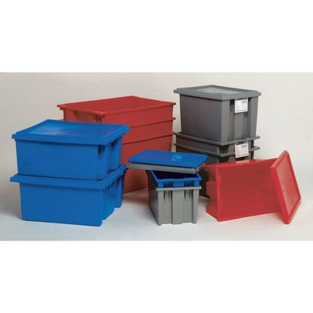 QUANTUM STORAGE SYSTEMS SNT225BL Blue Stack and Nest Container 23 1/2