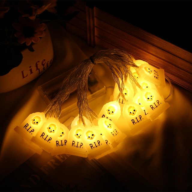 Luz LED de Halloween, linterna espeluznante, lámpara impermeable, luz de hadas con para el hogar, Bar, decoración interior al aire libre 20 Luz perfecl luz de halloween