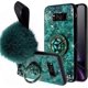thumbnail image 1 of Case for Galaxy S8 Plus,Girls Women Marble Design Inlaid Glitter Rhinestone Diamond Bling Shockproof Hybrid Hard Back TPU Bumper Case & Furry Ball Rin, 1 of 4
