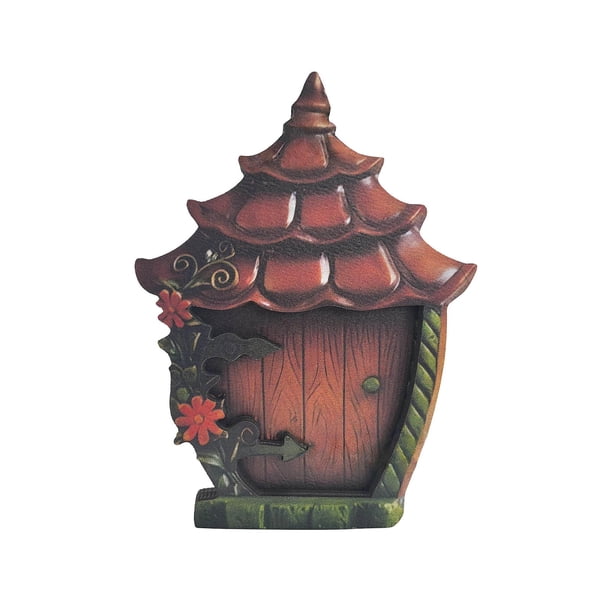 Decoración caprichosa de hongo para puerta | Decoración de cuento de hadas de madera para dormitorio, escalera y jardín | Decoración infantil y para el hogar