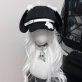 thumbnail image 3 of Slccxzc Women Puppy Ears Beret Hat Soft Cotton Cabbie Cap Cute Y2K Painter Newsboy Autumn Winter Headwear, 3 of 7